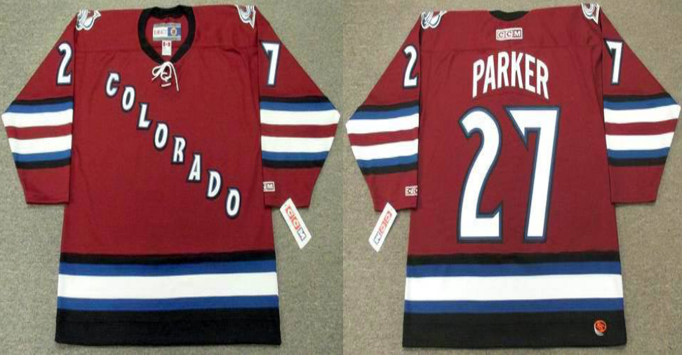 2019 Men Colorado Avalanche #27 Parker red CCM NHL jerseys